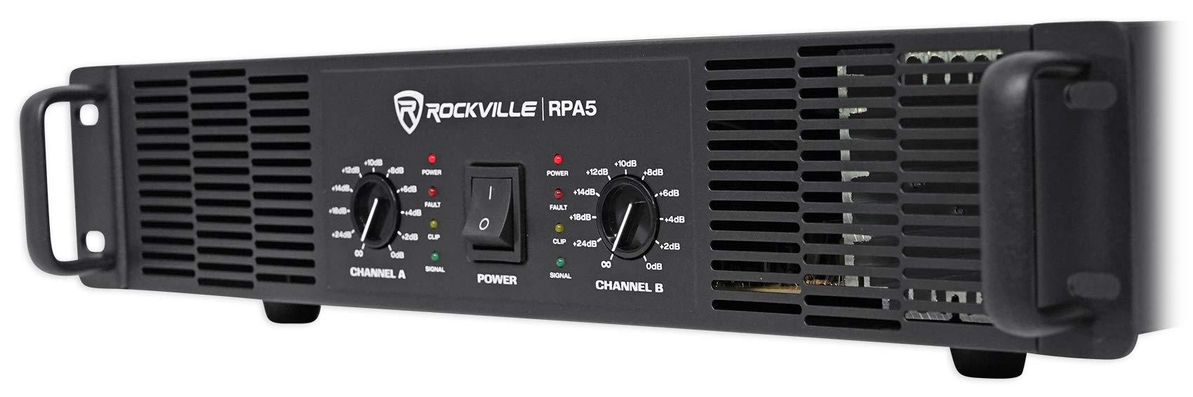Rockville Rockville RPA5 1000W Peak / 400W RMS 2-Channel Power Amplifier, Rack Mountable - Perfect for Live Sound, Pro Audio, DJs