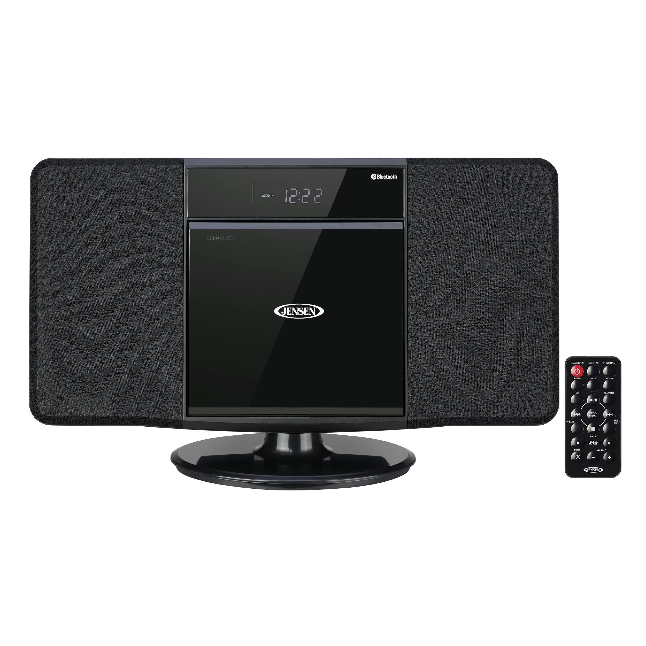 Jensen JENSEN JBS-300 Wall Mountable Bluetooth Music System with MP3 CD Player/Digital AM/FM Stereo Reveiver and Remote Control