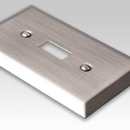 AMERELLE AMERELLE 163TDBN Century Single Toggle/Single Duplex Steel Wallplate in Brushed Nickel