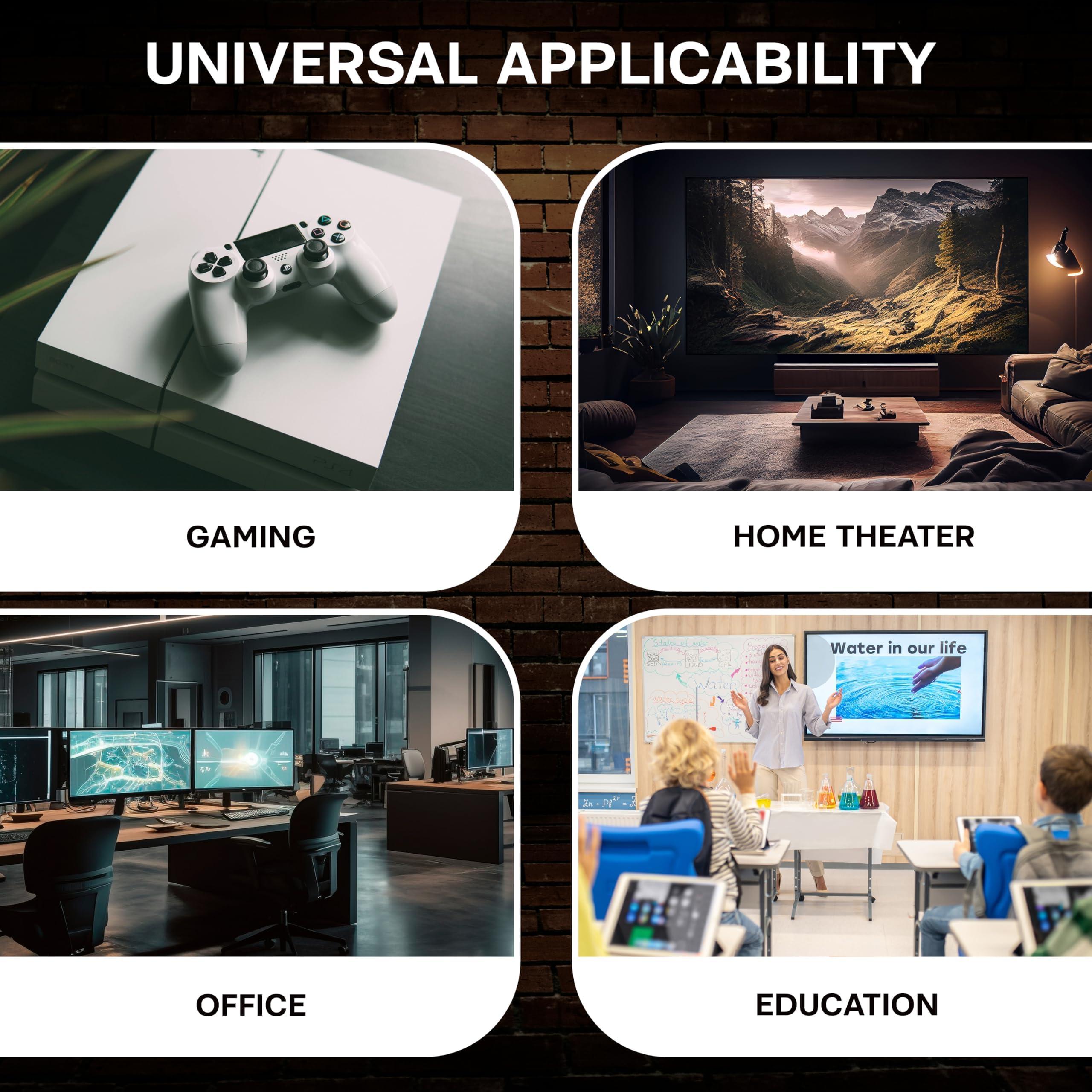 SatelliteSale SatelliteSale Digital High-Speed 2.0 HDMI Cable 4K/60Hz 18Gbps PVC 2160p Black Cord Universal Wire 3 Feet