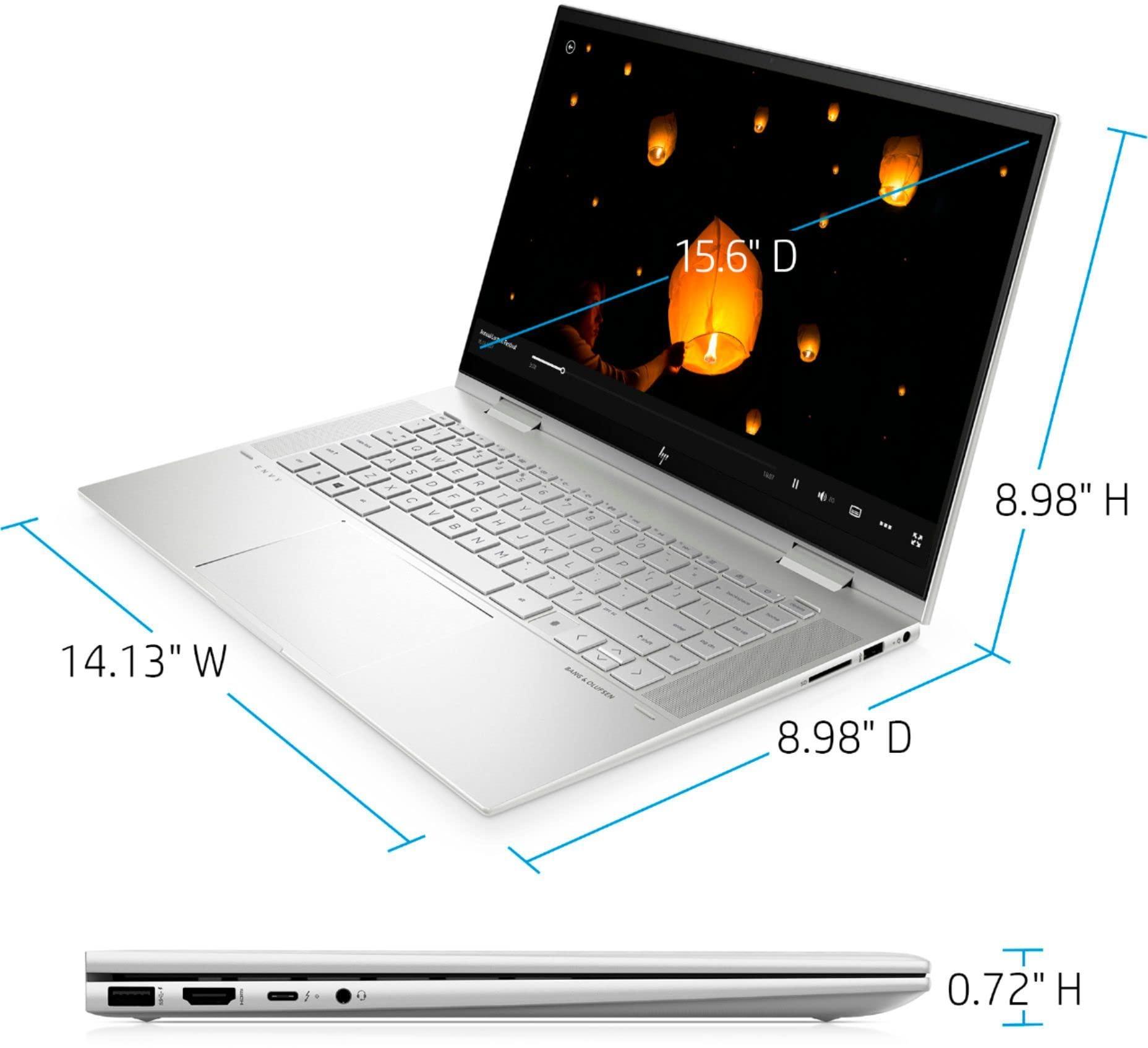 HP HP Newest Envy X360 15.6" FHD IPS Touchscreen 2-in-1 Laptop, Intel i7-1260P 12-Core, 32GB DDR4 1TB SSD, Iris Xe Graphics, WiFi 6E, Thunderbolt4, Backlit Keyboard, Fingerprint, Pen, Win11 Home