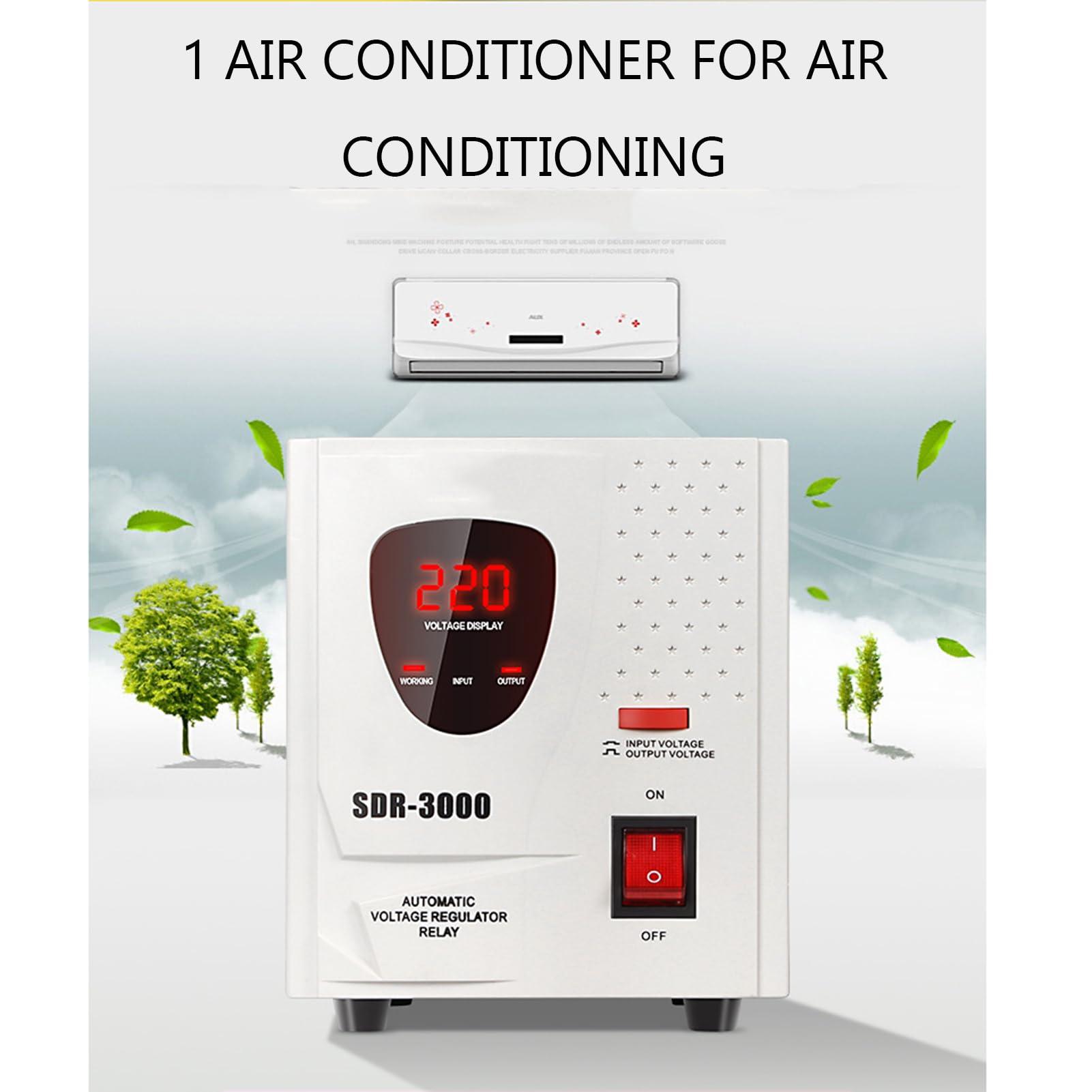 DirectNine Basics Electronic Voltage Stabilizer,220V Fully Automatic Voltage Stabilizer 3000W Household High Power Refrigerator Computer TV AC Stabilized Power Supply