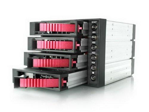 iStarUSA Group iStarUSA Group 3x5.25 to 4x3.5 SATA Cage- Red (BPU-340SATA-RED)