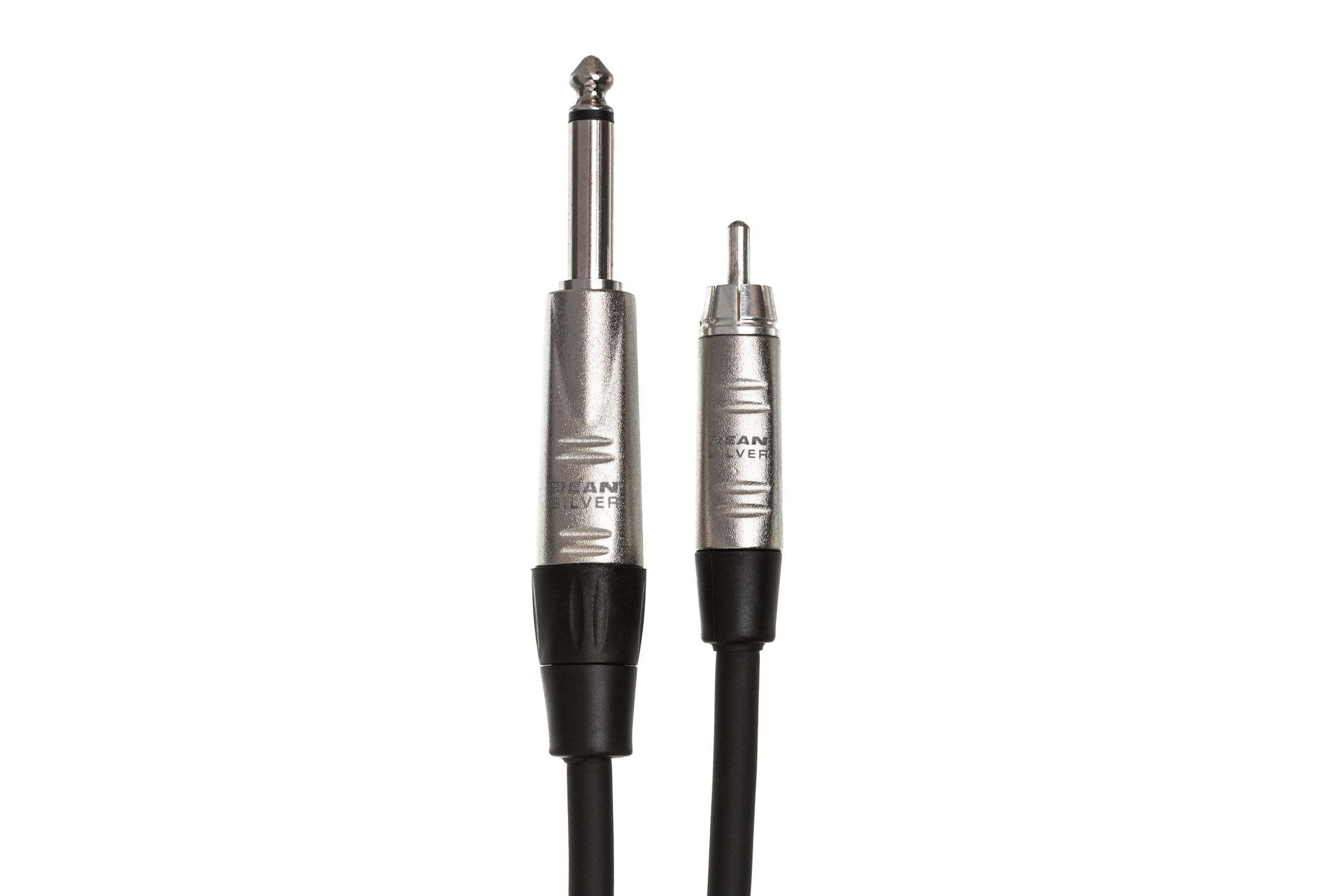 HOSA Hosa HPR-015 Pro Unbalanced Interconnect Cable - 1/4-inch TS Male to RCA Male - 15 foot