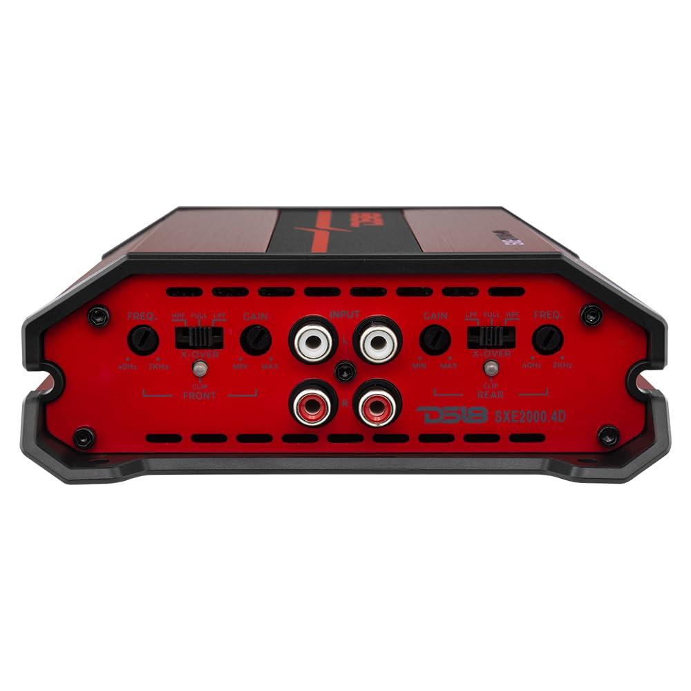 DS18 DS18 SXE-2000.4D/RD 4-Channel Car Amplifier Class D Full Range 4X 150 Watts RMS @ 4-ohm Compact Amp Bridgeable Amp 4 Channels 2000 Watts Max Power (Renewed)