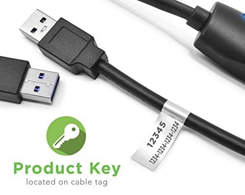 Plugable Plugable USB 3.0 Transfer Cable, Unlimited Use, Transfer Data Between 2 Windows PC\'s, Compatible with Windows 11, 10, 8.1, 8, 7, Vista, XP, Bravura Easy Computer Sync Software Included