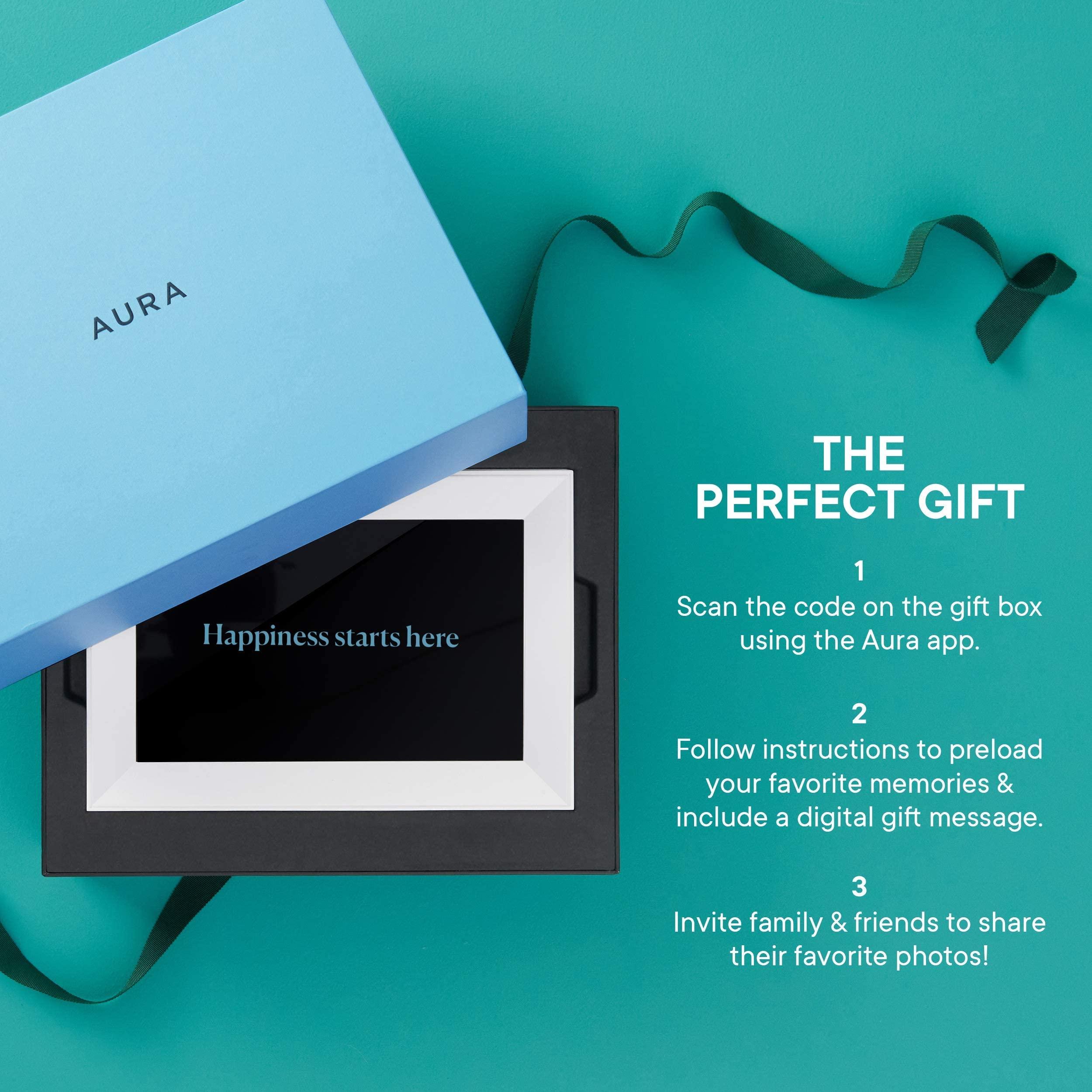 AURA Aura Mason Smart Digital Picture Frame 9 Inch Free Unlimited Storage HD WiFi Frame The Best Way to Share Photos Feel Together from Away