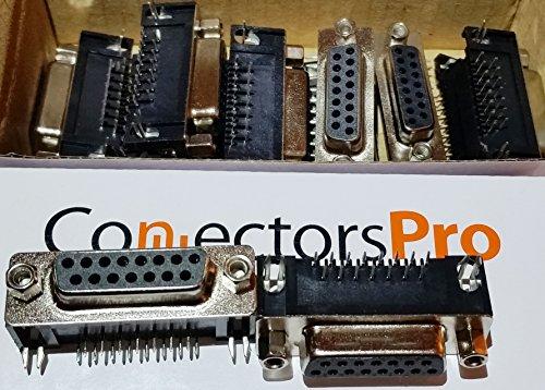 PC Accessories PC Accessories - Connectors Pro 10-Pack DB15 Female Right Angle PCB Mount Connector, 90 Degree D-Sub DR15 F 10-PK