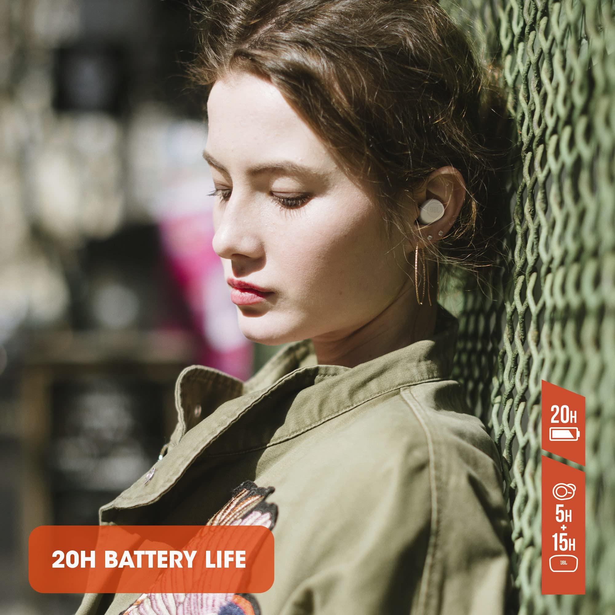 JBL JBL Vibe 100 TWS True Wireless In-Ear Headphones w/Charging Case - Black (Renewed)