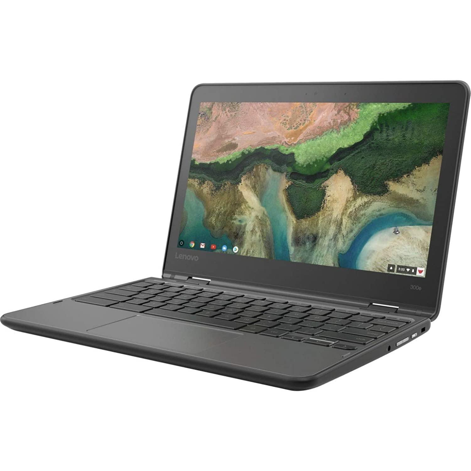 Lenovo Lenovo 11.6" 300e Chromebook Touchscreen LCD 2 in 1- MediaTek M8173C Quad-core 2.1GHz 4GB LPDDR3 32GB Flash Memory Chrome OS Model 81H00000US (Renewed)
