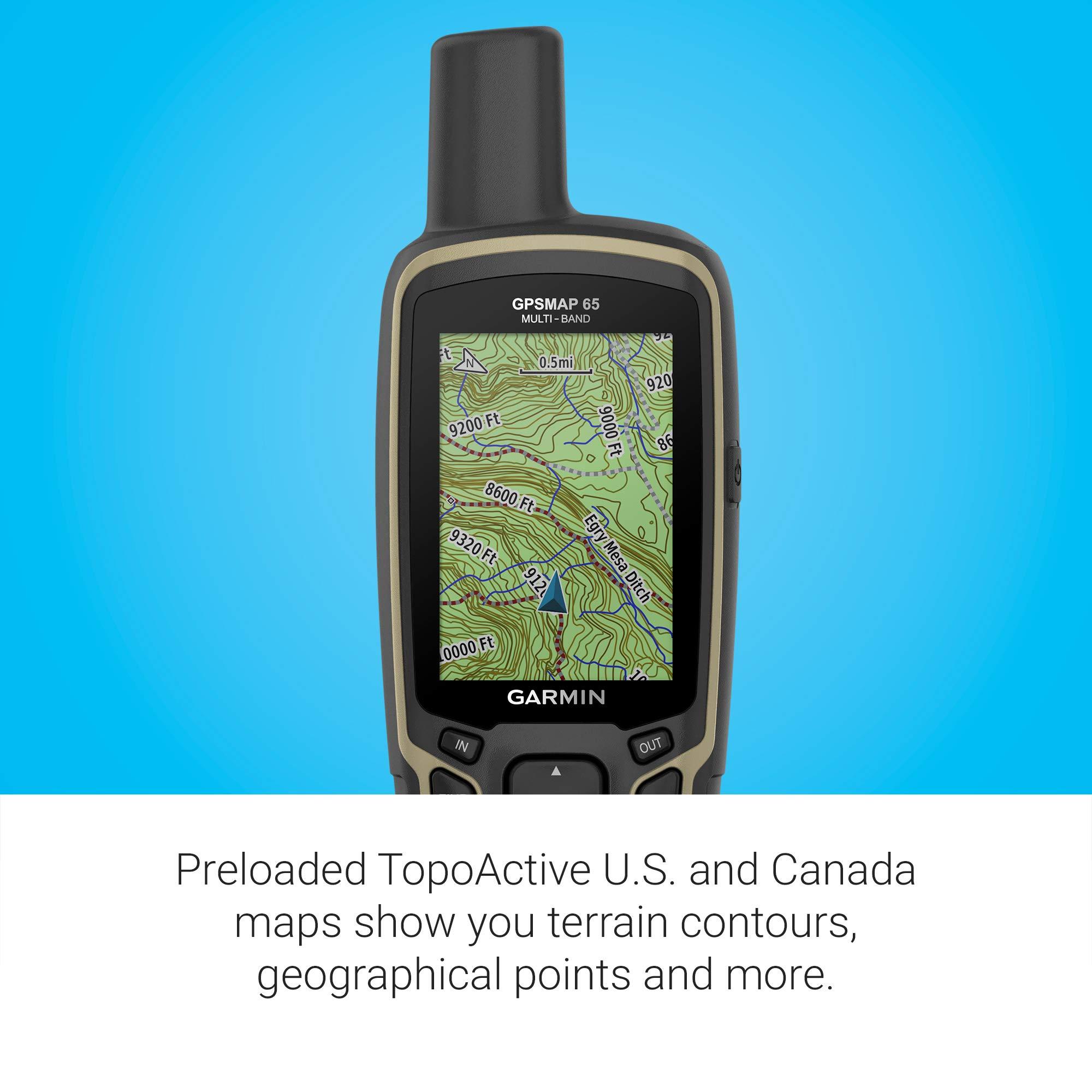 Garmin Garmin GPSMAP 65, Button-Operated Handheld with Expanded Satellite Support and Multi-Band Technology, 2.6\" Color Display, 010-02451-00