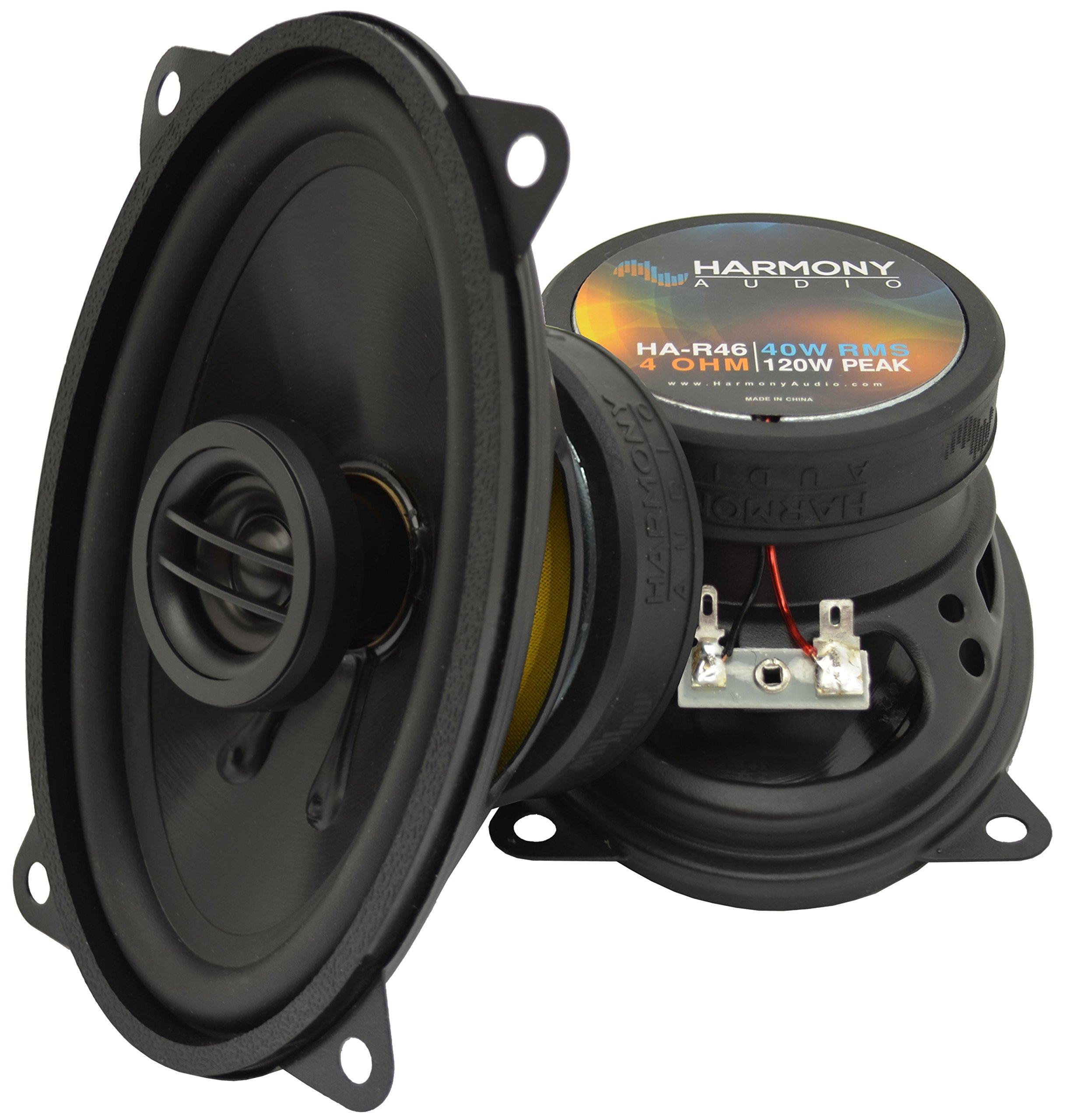 Harmony Audio Harmony Audio HA-A400.4 Amp Bundle with (2) HA-R46 Speakers Compatible with Porsche 944 1983-1993 Factory Speaker Replacement