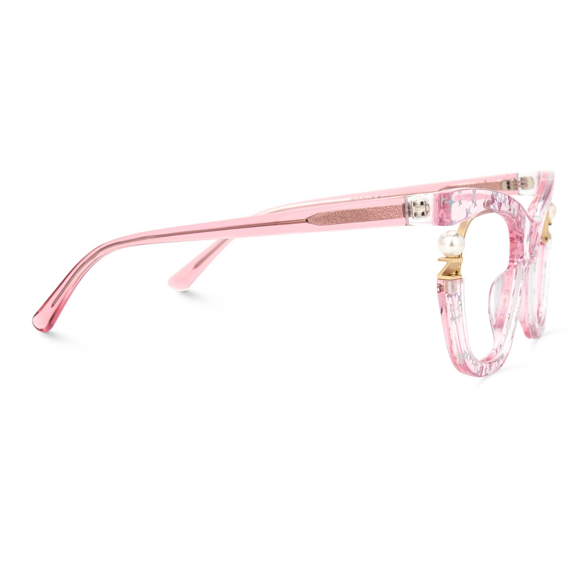 Zeelool Zeelool Stylish Pearl Cat Eye Blue Light Glasses for Women Anti Glare/UV400 Computer Glasses ZJGX957054-04 Pink
