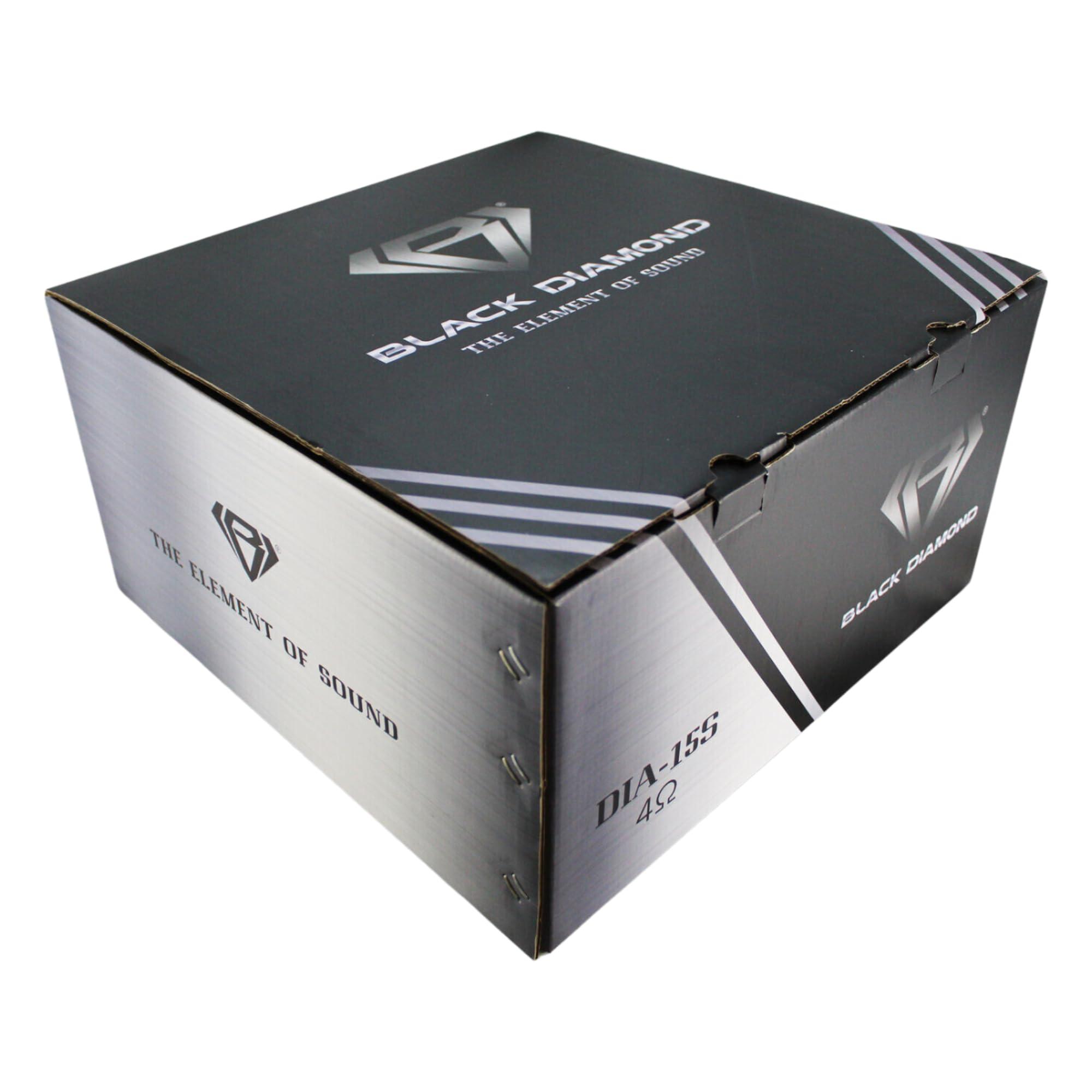 BLACK DIAMOND BLACK DIAMOND DIA-15S Car Audio 15\" Subwoofer 4-Ohm Single Voice Coil 600 Watts - 15\" inches Subwoofer Bass Great for Car/Truck Sound Systems