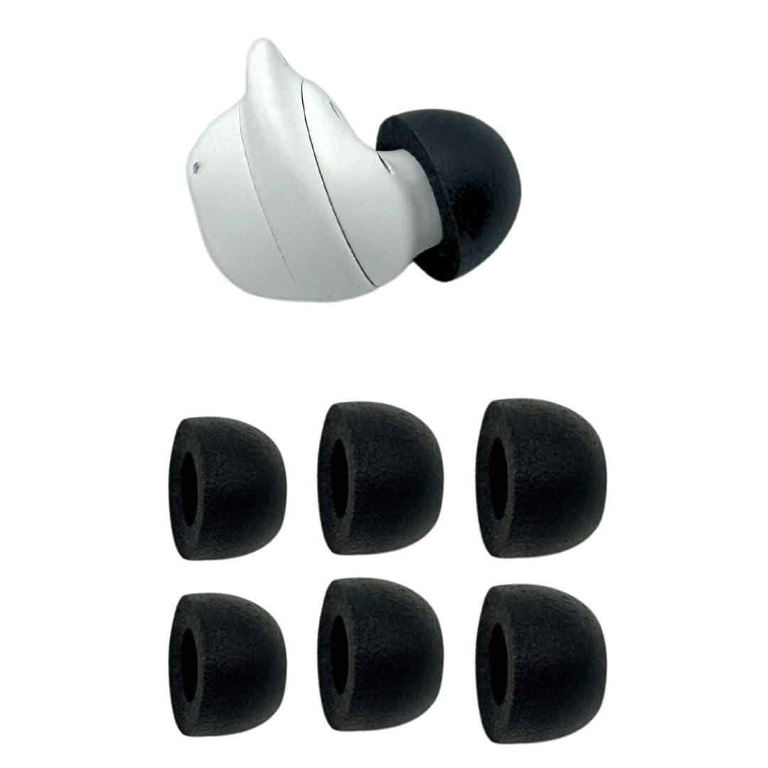 COMPLY Comply Foam Replacement Ear Tips for Samsung Galaxy Buds FE, Black Assorted S, M, L, 3 Pairs, Ultimate Comfort, Unshakeable Fit