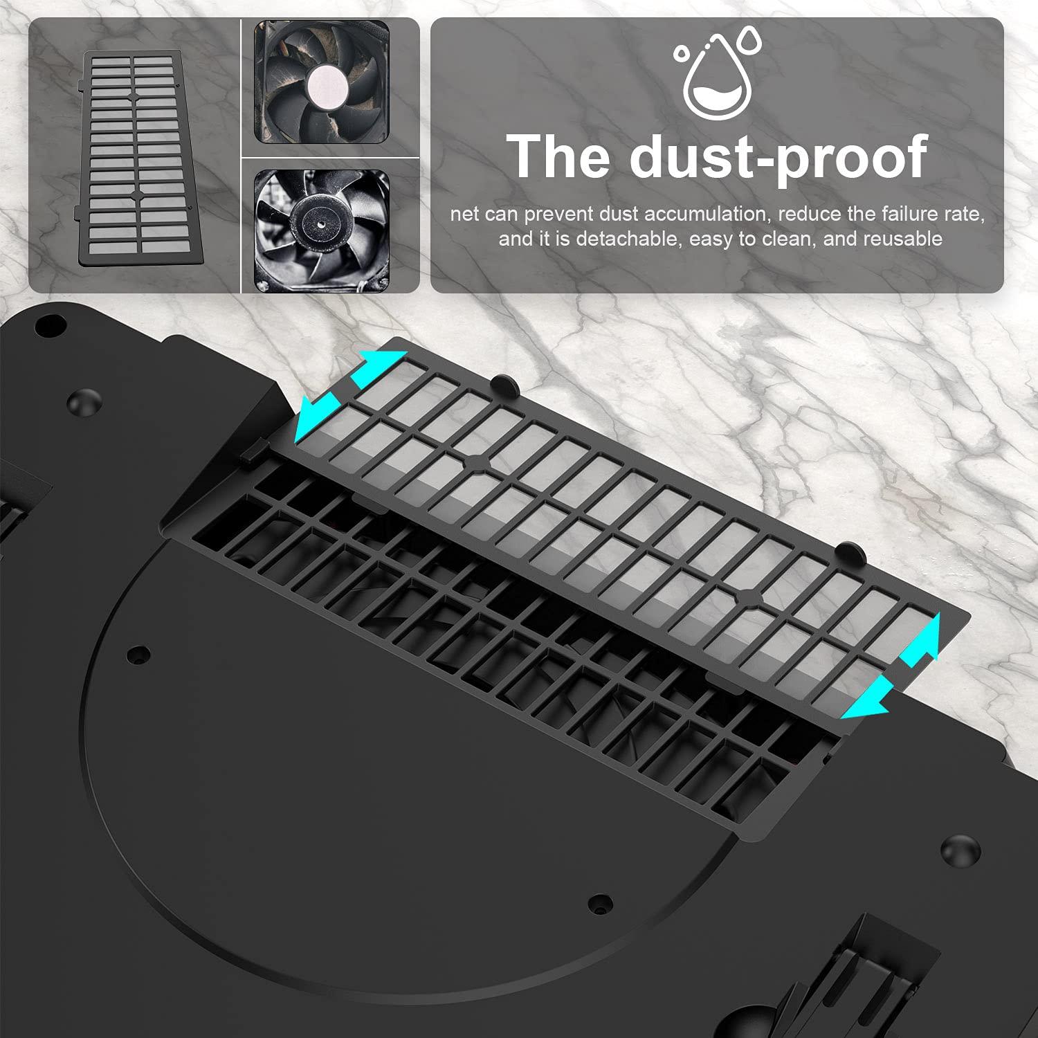 IETS IETS GT500 Powerful Turbo-Fan (4200 RPM) Laptop Cooling Pad with Infinitely Variable Speed,Seal Foam for Rapid Cooling Gaming Laptop,Dust Filter for Protect Laptop,13-17.3inch Laptop Cooler