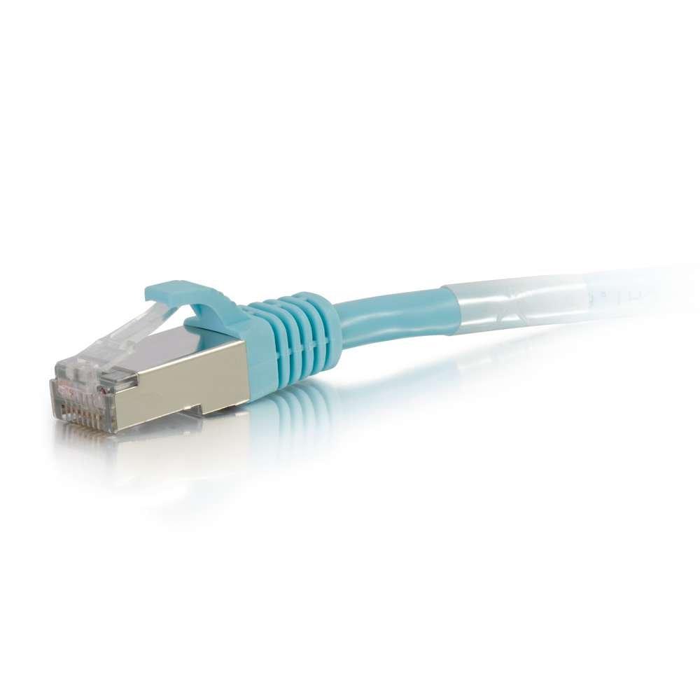 C2G C2G 00749 Cat6a Cable - Snagless Shielded Ethernet Network Patch Cable, Aqua (10 Feet, 3.04 Meters)
