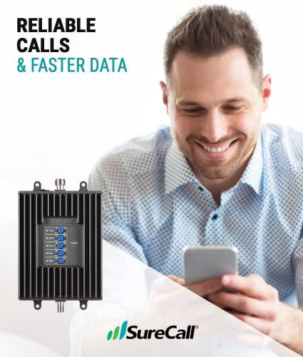SureCall SureCall Fusion4Home Cell Phone Signal Booster Kit for Home and Office - Verizon, AT&T, Sprint, T-Mobile 3G, 4G and LTE, Covers Up to 3,000 Sq Ft, black (SC-PolyH-72-OP-Kit)