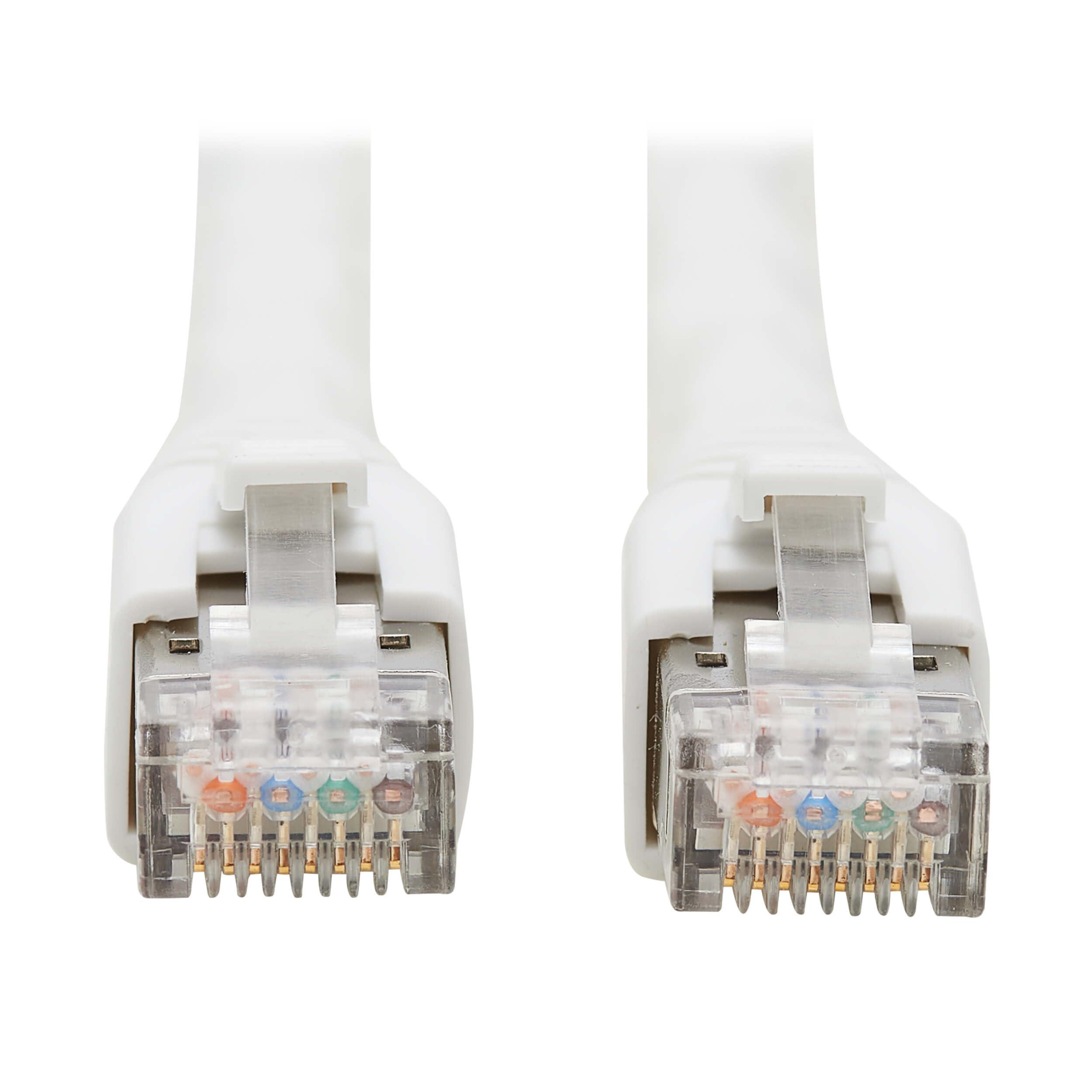 Tripp Lite Tripp Lite Cat8 40G PoE Shielded Ethernet Cable, 15 Feet / 4.6 Meters, White, High Speed, Power Over Ethernet, RJ45, Snagless SSTP, Male-to-Male, Network Patch LAN, (N272-F15-WH)