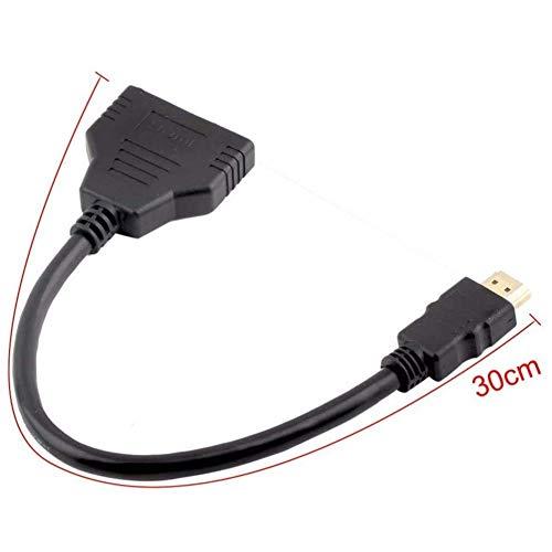 Marmoin HDMI Cable Splitter 1 in 2 Out HDMI Adapter Cable HDMI Male to Dual HDMI Female 1 to 2 Way, Support Two TVs at The Same Time, Signal One In Two Out