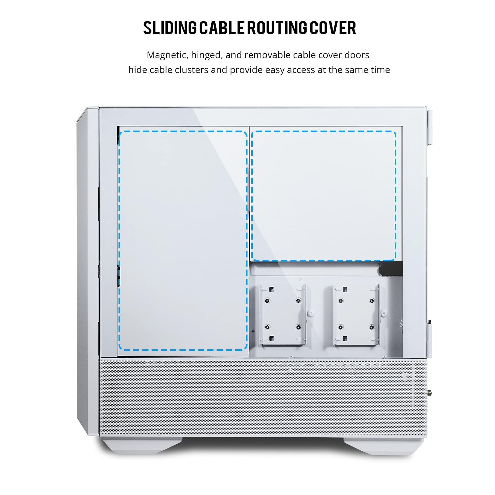 Lian Li LIAN LI LANCOOL III E-ATX PC Case, Spacious RGB Gaming Computer Case with Hinged Tempered Glass Doors, Fine Mesh Panels, 4x140mm PWM Fans Pre-Installed High Airflow Chassis (White)