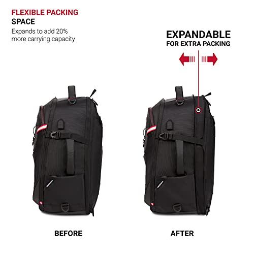 SwissGear SwissGear Hybrid Travel Laptop Backpack, Black, 21.5-Inch