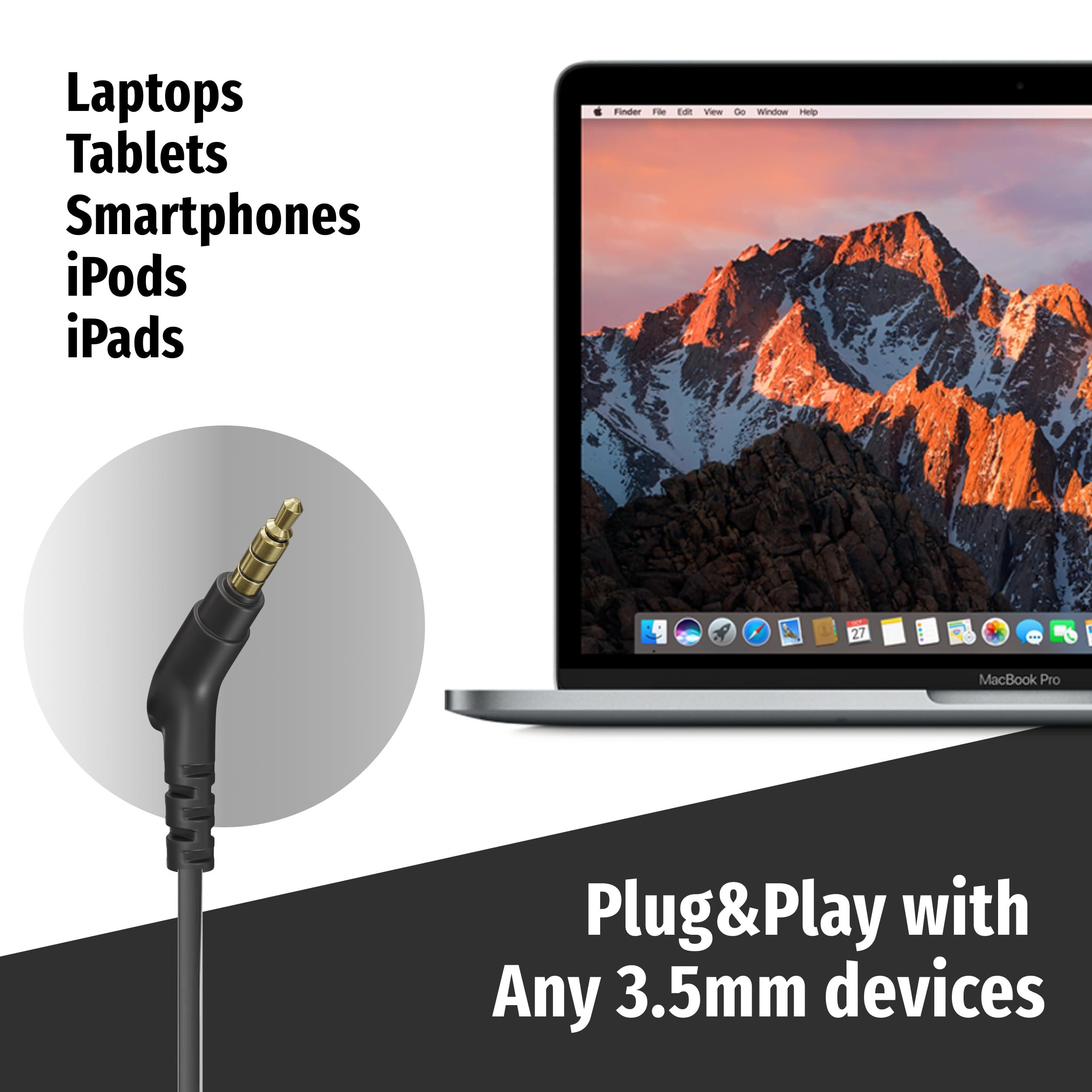 Symphonized Symphonized Premium Wooden Airtube Headphones EMF Earbuds, 3D Sound, Microphone Volume Control, 8mm Bass Drivers Granting High Audio Quality 3.5mm Jack