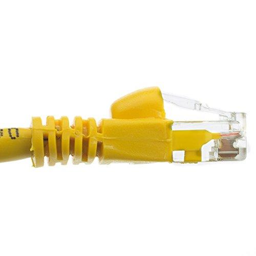 CableWholesale CableWholesale 35 Foot Yellow Cat6a Ethernet Patch Cable, Snagless/Boot with RJ45 Connector, 500 MHz, 24 AWG, UTP(Unshielded Twisted Pair) Stranded Copper, Internet Patch Cable