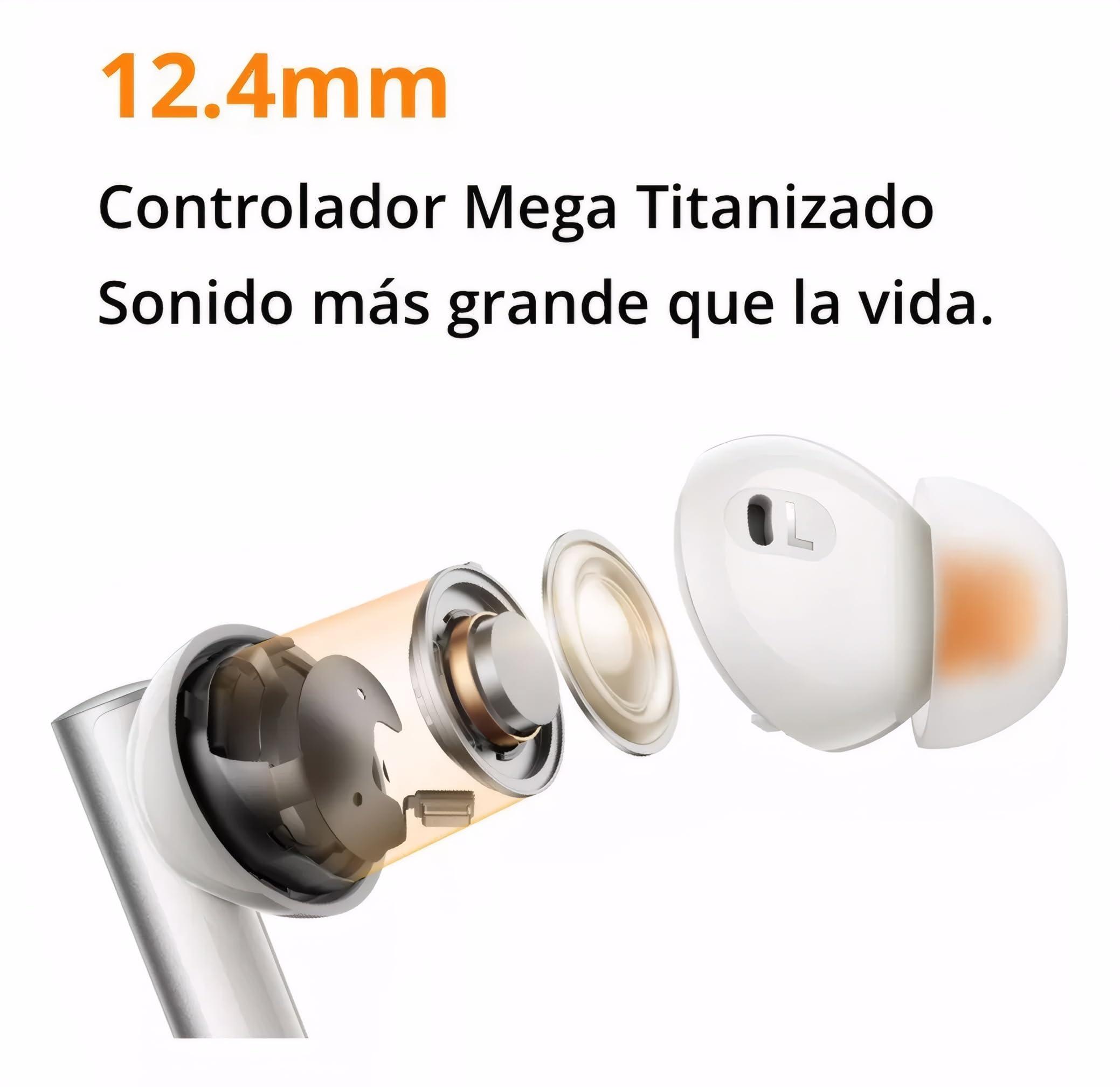 realme realme Air 6 True Wireless Earbuds, 50dB Active Noise Reduction, Hi-Res Sound, LHDC, 12.4mm Dynamic Bass Driver, 6 Mics Clear Call, 40H Battery, Bluetooth 5.3, IP55 Water Resistance - (Green)