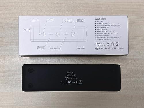 Raymate Raymate Bluetooth Speakers, 20W IPX7 Waterproof Speaker Wireless Bluetooth-V5.0, HiFi Stereo Sound, 1000mins Playtime, Portable Speaker for Home, Outdoor, Party