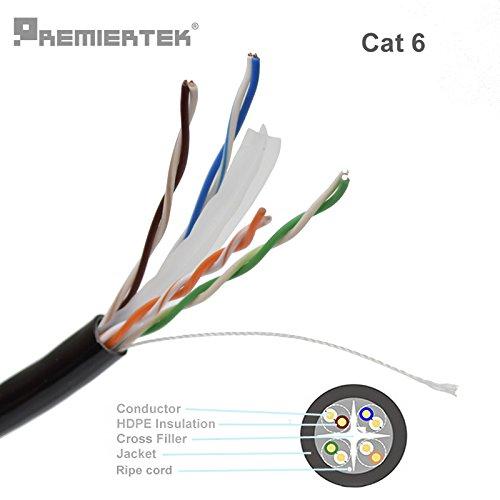 Premiertek Premiertek 1000Ft Cat6 23AWG UTP Solid 4-Pairs Network Ethernet LAN Cable Bulk Blue (CAT6-CCA-1KFT-BL)