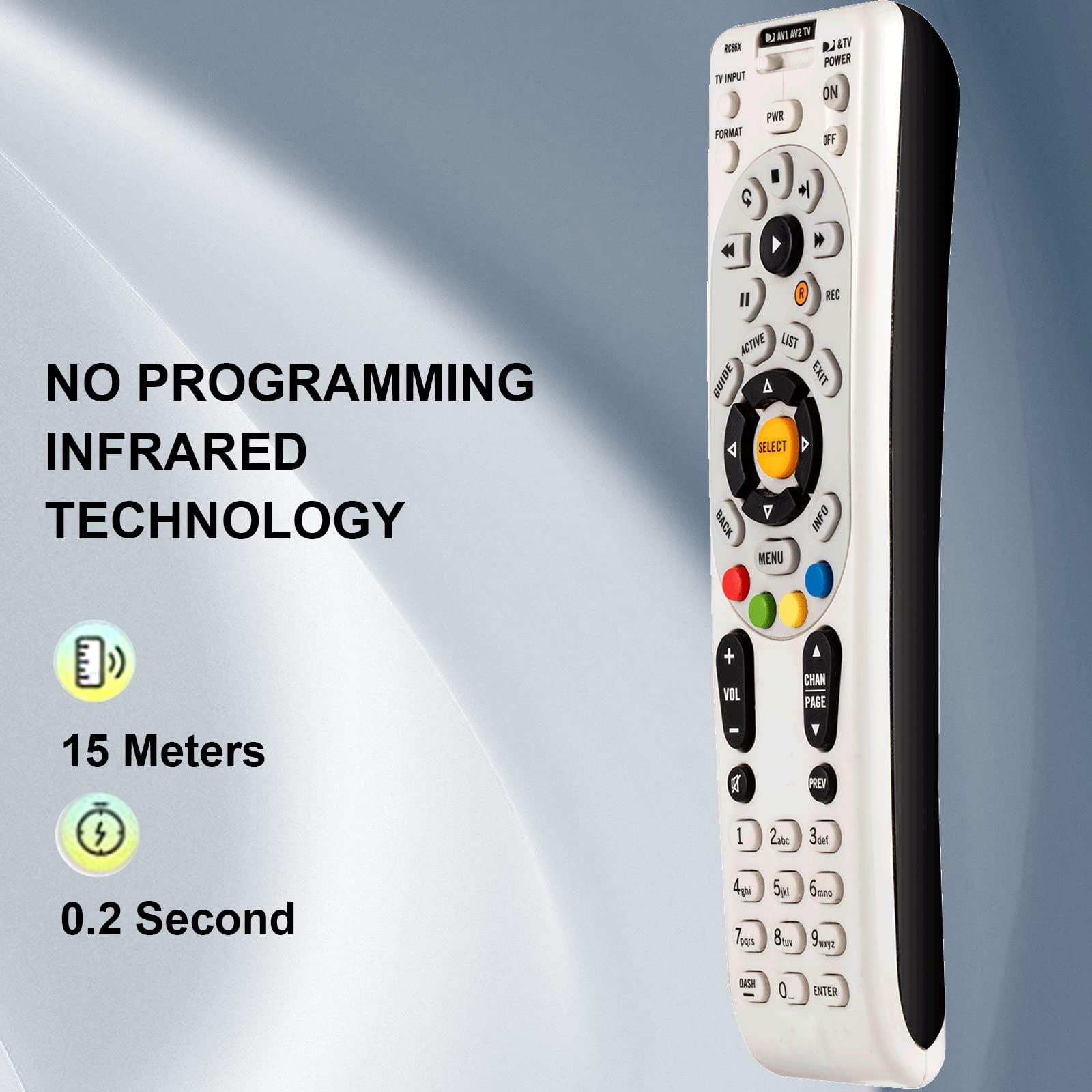 Ziezii Universal RC66X IR Replacement Remote Control Compatible with DIRECTV R16 R22 H21 H22 H23 H24 H25 HR21 HR22 HR23 HR24 HR34