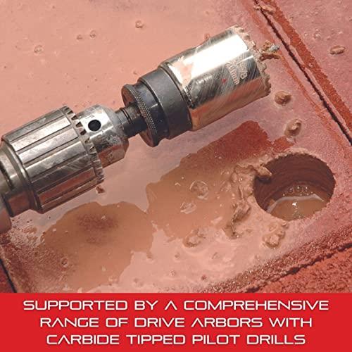 Starrett Starrett Diamond Grit Hole Saw - Ideal for Drilling Small Diameter Holes - 3\" Diameter, 1-5/8\" Cutting Depth, 5/8-18 Thread Size, XA2/XA10 Arbor Type, Silver - KD0300-N