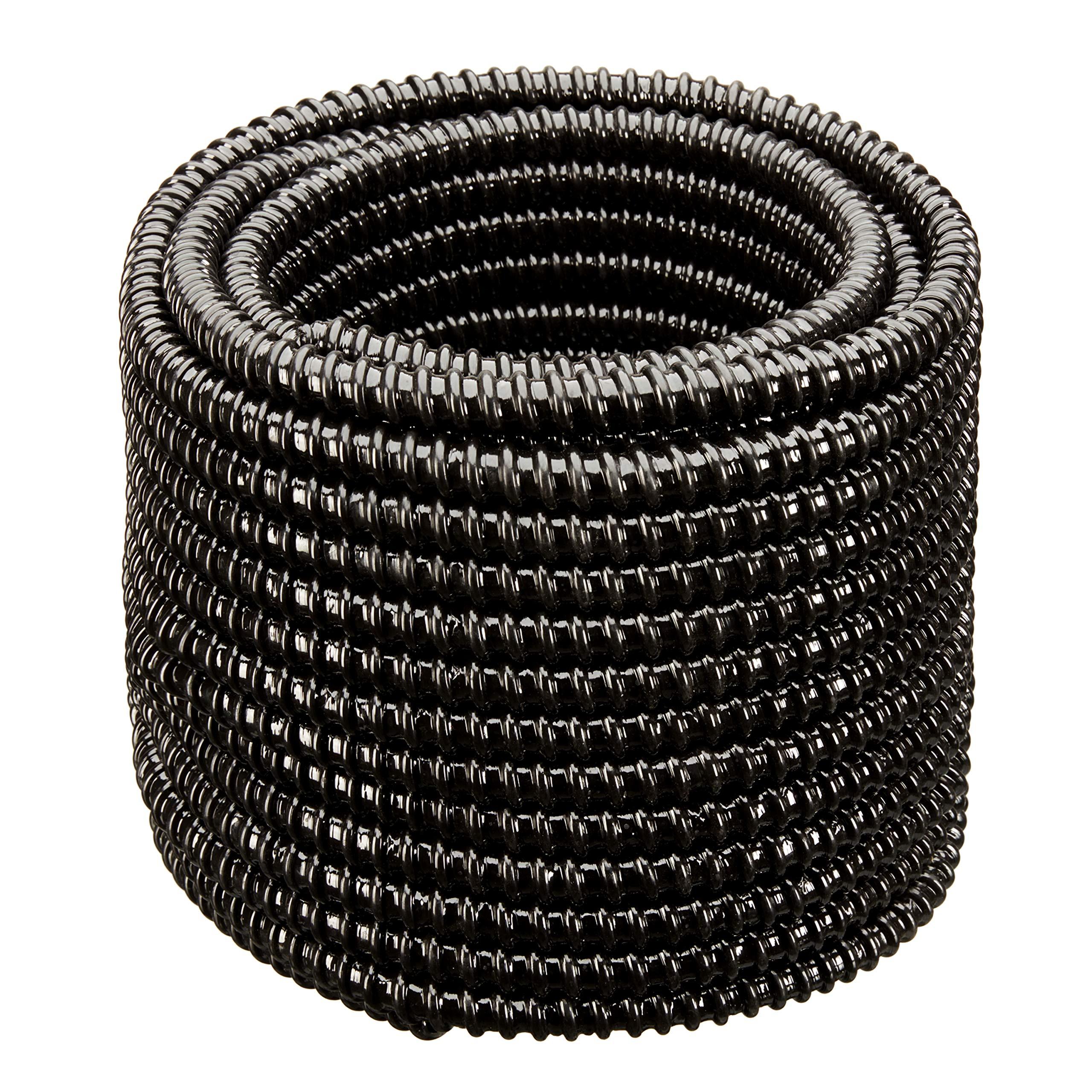 HydroMaxx HydroMaxx® Flexible Corrugated PVC Non-Split Tubing and Convoluted Wire Loom - UV Stabilized - Rated for Outdoor Use (1" dia x 100 ft, Black)