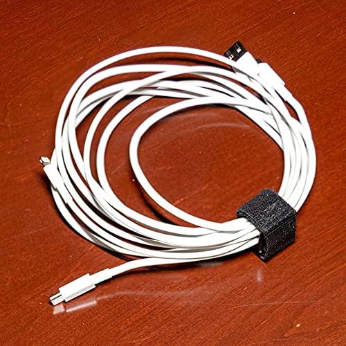 Klein Tools Klein Tools 450-600 Cable Organizer, Hook and Loop Cinch Strap Cable Ties, Includes Two 6-Inch, Two 8-Inch and Two 14-Inch Straps, Black