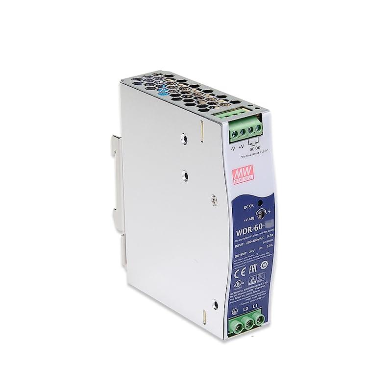 MEANWNVV Mean Well WDR 60W 12V 5A Power Supply Converter DIN Rail WDR-60-12 Power Supply Driver Transformer for Industrial Control System, Factory Automation, Electromechanical Equipment, Etc
