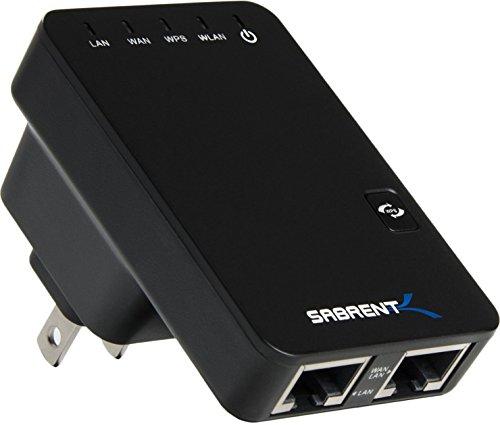SABRENT Sabrent Wi-Fi Range Extender 300mbps 2.4GHZ 801.11N Multifunction Mini Router / Repeater / Access Point / Client / Bridge - Wall Plug Version (WR-WN300)