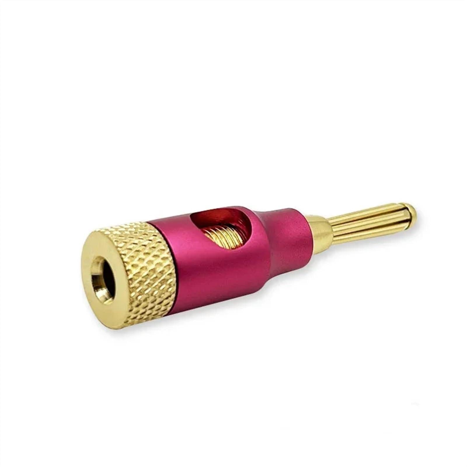 WUZDPRCJ 6PCS 4mm Speaker Banana Plugs Banana Connector 24K Copper Gold Plated 4mm Banana Jack Match with 4mm Binding Post (Color : Black 6Pcs)