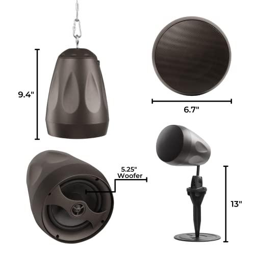 OSD Audio OSD Forza 5.25" Landscape In Ground/Mountable 100W Speaker, Commercial 70V Tap, Outdoor Weather Resistant, Bronze (Single)