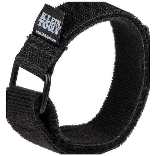 Klein Tools Klein Tools 450-600 Cable Organizer, Hook and Loop Cinch Strap Cable Ties, Includes Two 6-Inch, Two 8-Inch and Two 14-Inch Straps, Black