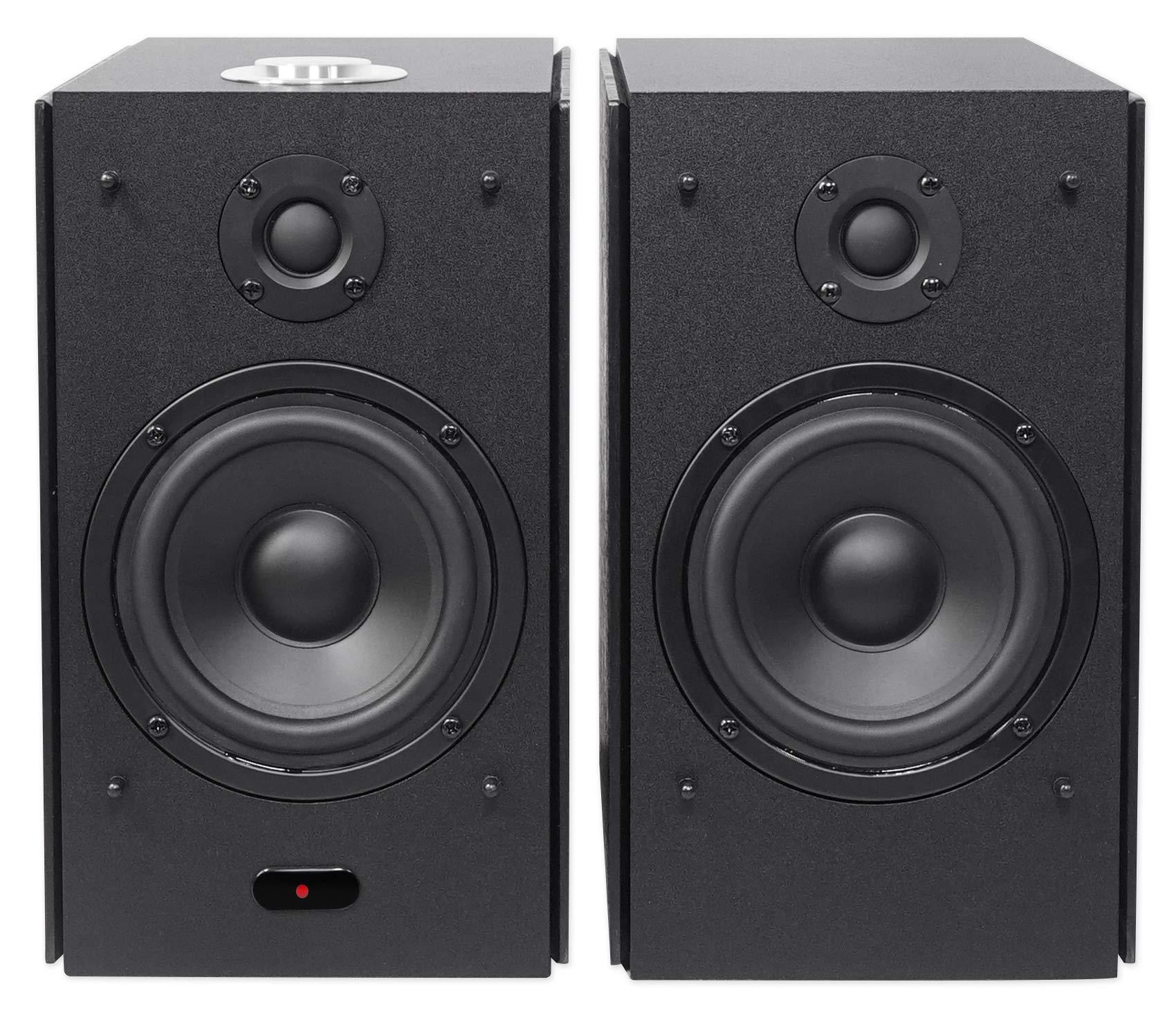 Rockville (2) RockvilIe HD5B 5" Powered Bookshelf Speakers Bluetooth Monitors w/37 Stands