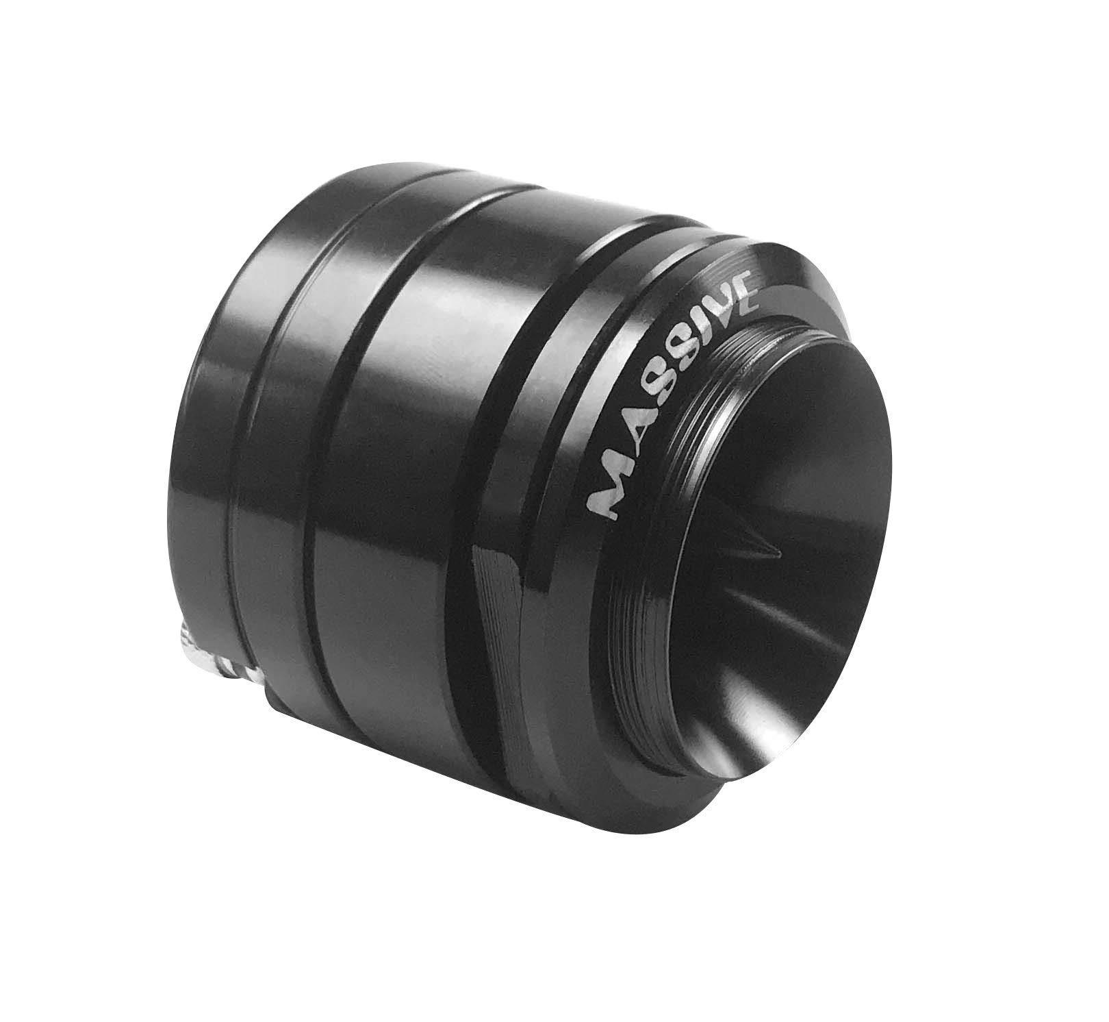 Massive Audio Massive Audio CT4X - 1 Inch/25.5mm, 120 Watts Max, 30 Watts RMS, Neodymium Tweeter 57mm Power Bullet Tweeter Speaker for Cars, Heavy Duty Black Anodized Titanium (Sold as Each)