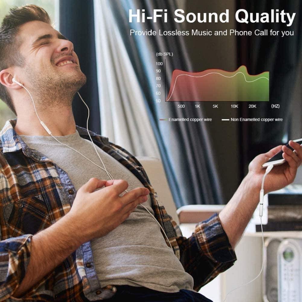 Seulliya Apple MFi Certified 2 Pack Lightning to 3.5 mm Headphone Jack Adapter for iPhone, iPhone Aux Adapter Converter Dongle Audio Cable Compatible with iPhone 14 13 12 11 X XS 8 7