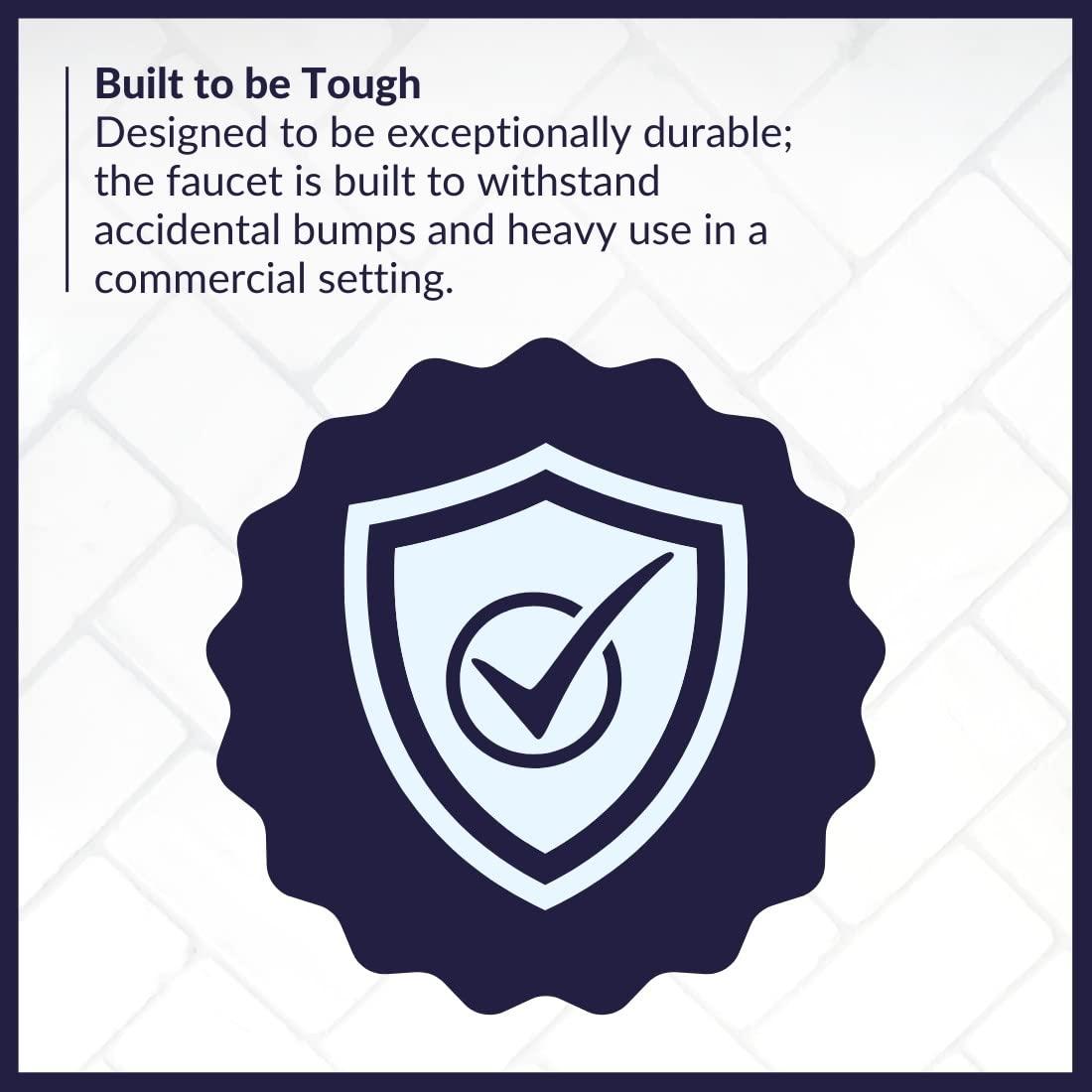 Central Brass Central Brass Two Handle Laundry Faucet Heavy Duty Rough Brass 6\" Reach Tube Swivel Spout, 0465