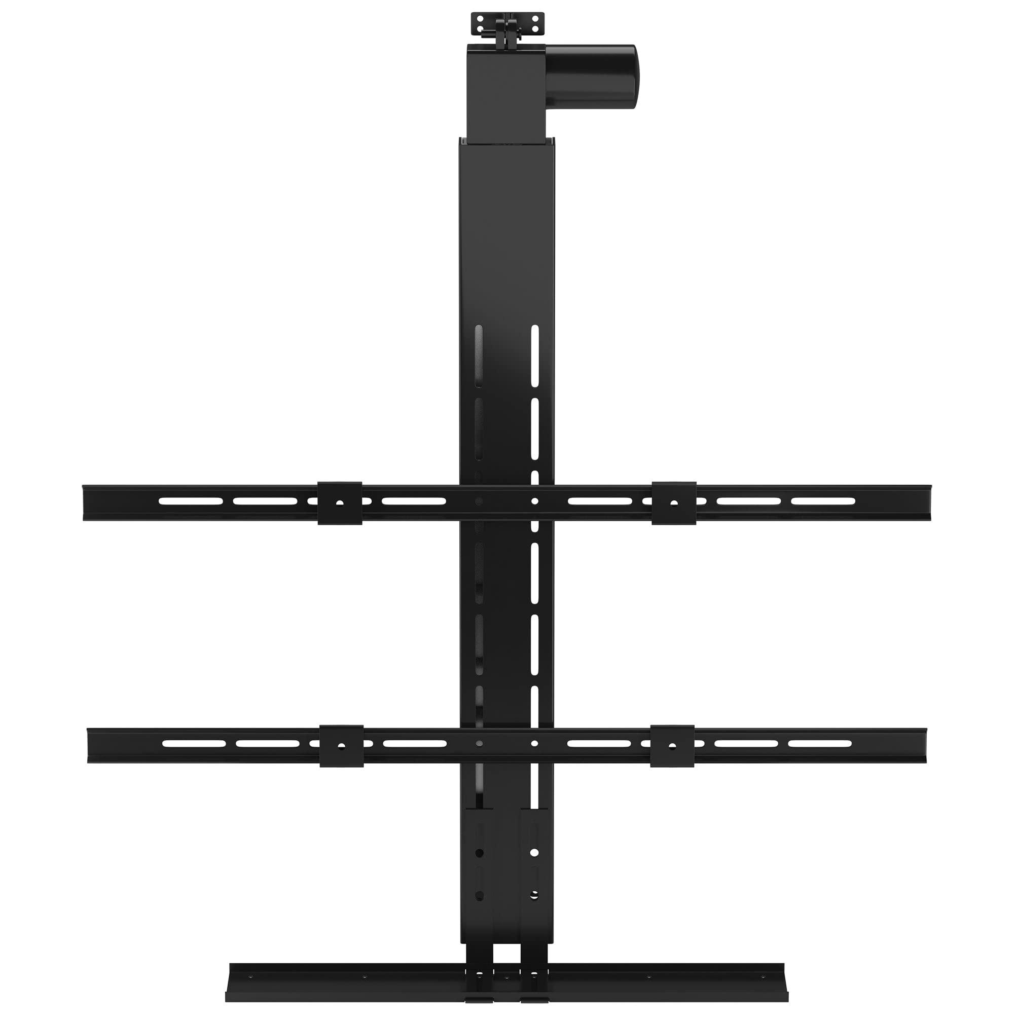 PROGRESSIVE AUTOMATIONS Hidden drop down TV lift, motorized TV ceiling Mount for Up to 95\" screens. Lift stroke 50\"