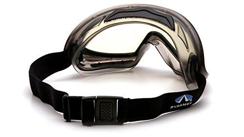 Pyramex Safety Pyramex Capstone Gray Direct/Indirect Goggle With Clear Anti-Fog Dual Lens