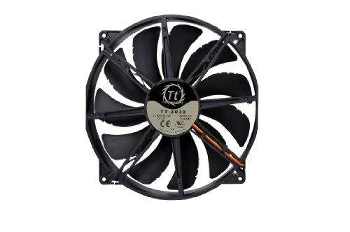Thermaltake Thermaltake 200mm Pure 20 Series Black 200x30mm Thick Quiet High Airflow Case Fan with Anti-Vibration Mounting System Cooling CL-F015-PL20BL-A