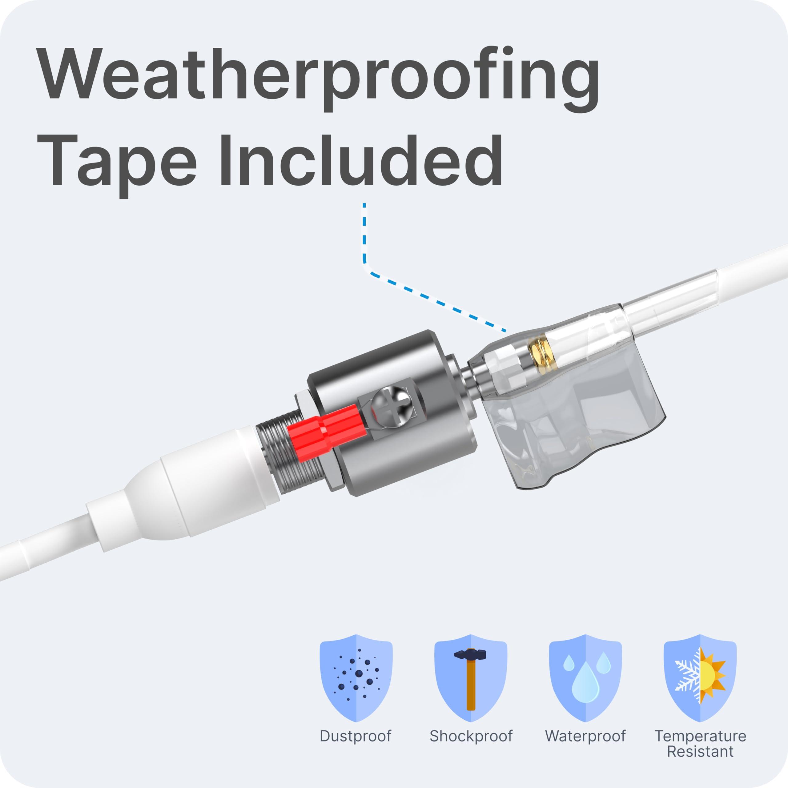 Waveform QuadPro Kit + Lightning Surge Protector (LSP) Bundle | 4x4 MIMO Panel Antenna for 4G/5G Routers & Gateways | for T-Mobile Home Internet, Verizon, AT&T | Bundle w/ 20' and Window Entry Cables + LSP