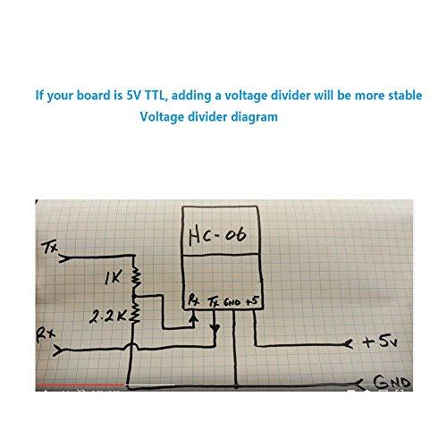DSD TECH DSD TECH HC-06 Wireless Bluetooth Serial Transceiver Support Module Slave and Master Mode for Arduino + 4PIN Dupont Cable