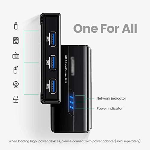 UOHUFIDABFD USB Hub USB Ethernet USB 3.0 to RJ45 USB Hub Computer Network Multi-Port Adapter